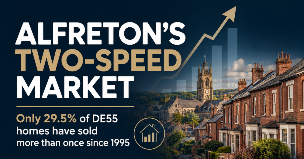 Only 29.5% of Alfreton Homes Have Sold More Than Once Since 1995