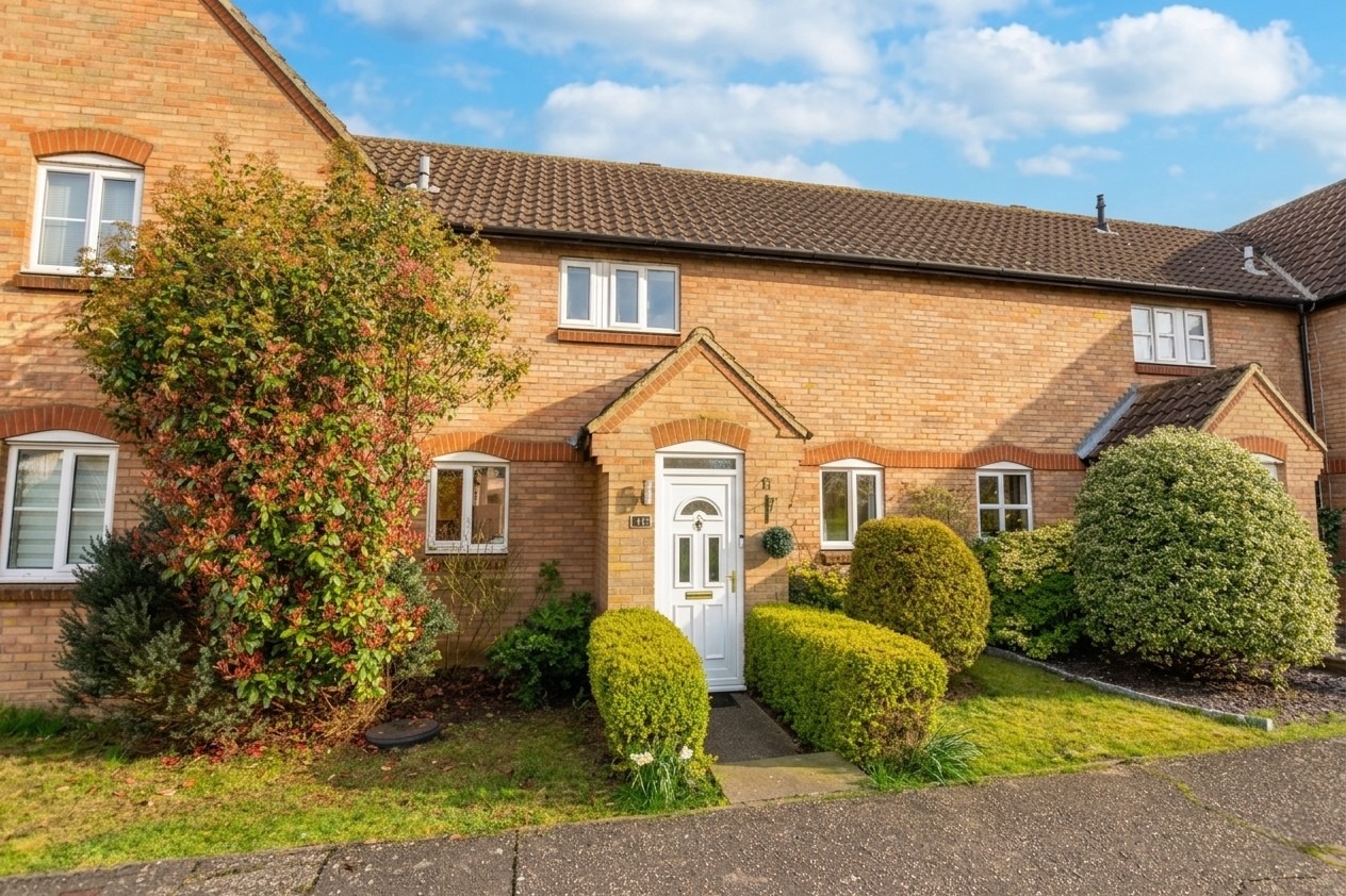 Two bedroom mid-terrace house located on a quiet mews overlooking greensward.
