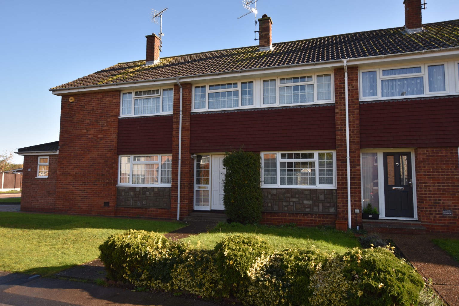 No chain sale, extended three bedroom house.