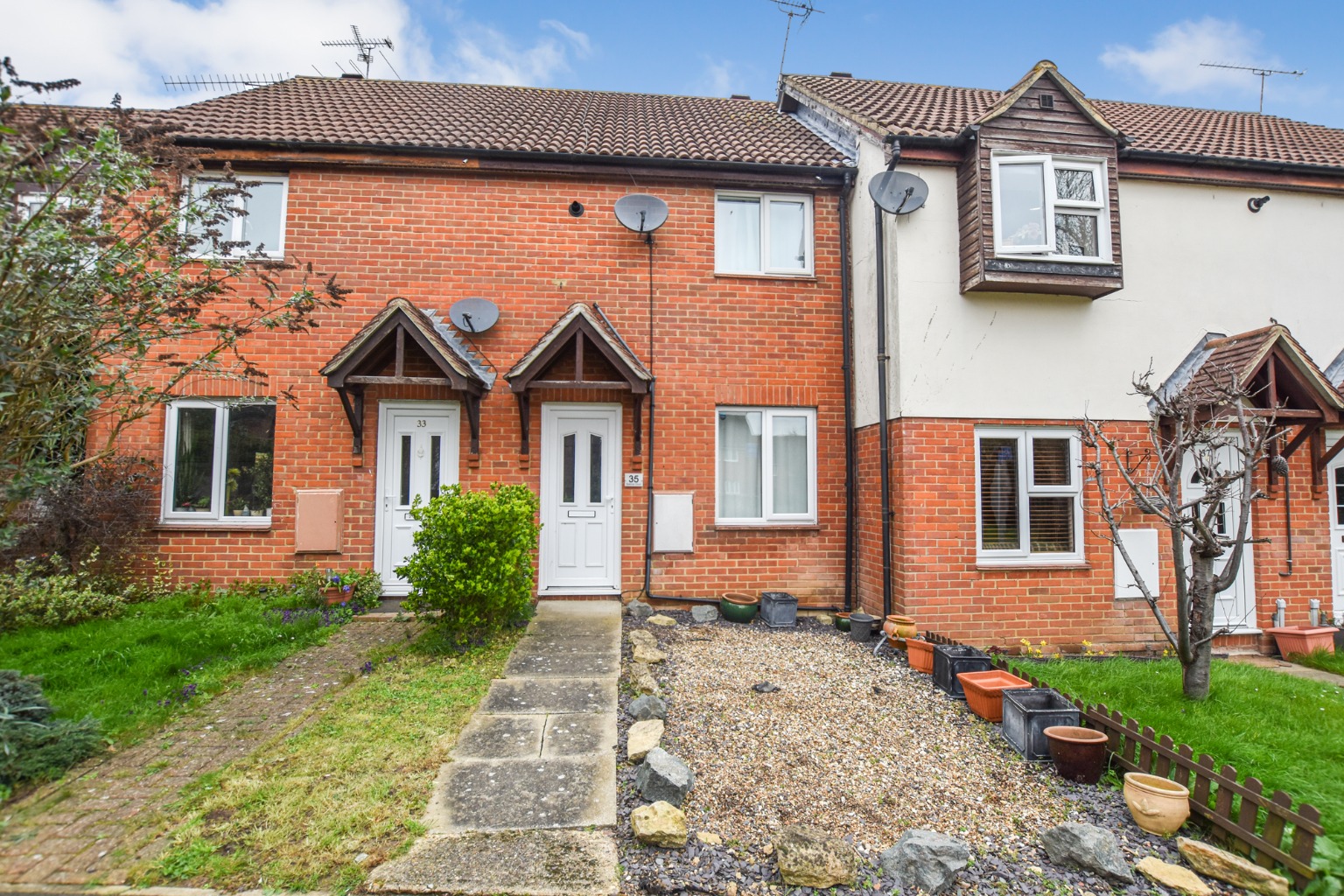 No onward chain. Two bedroom house with spacious lounge, modern kitchen/diner, allocated parking