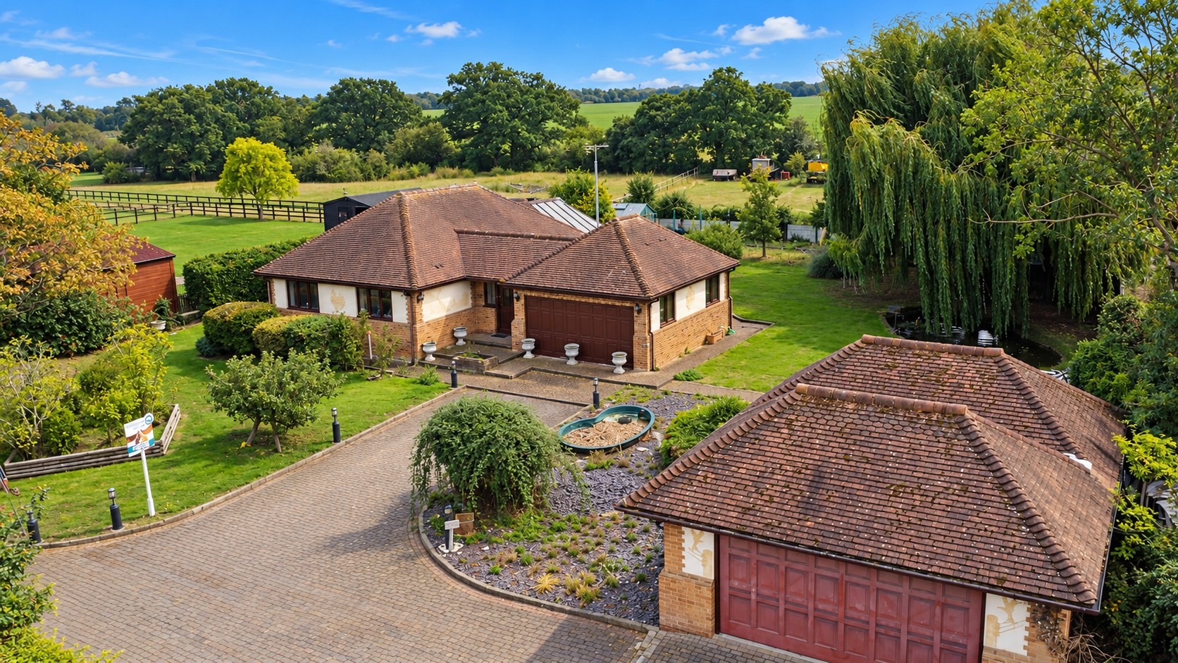 Situated at the end of a peaceful country lane...