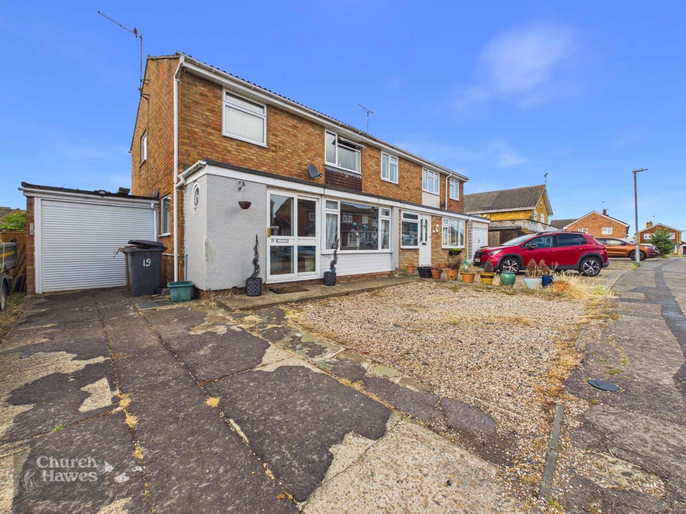 Offered for sale with no onward chain. Three bedroom semi detached house with conservatory