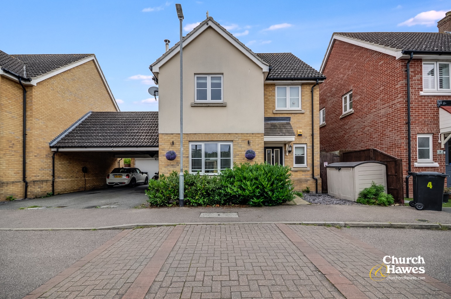 Detached four bedroom family home on desirable corner plot in waterside village
