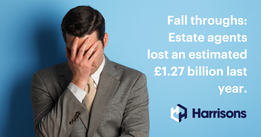 Fall throughs: Estate agents lost an estimated £1.27 billion last year.