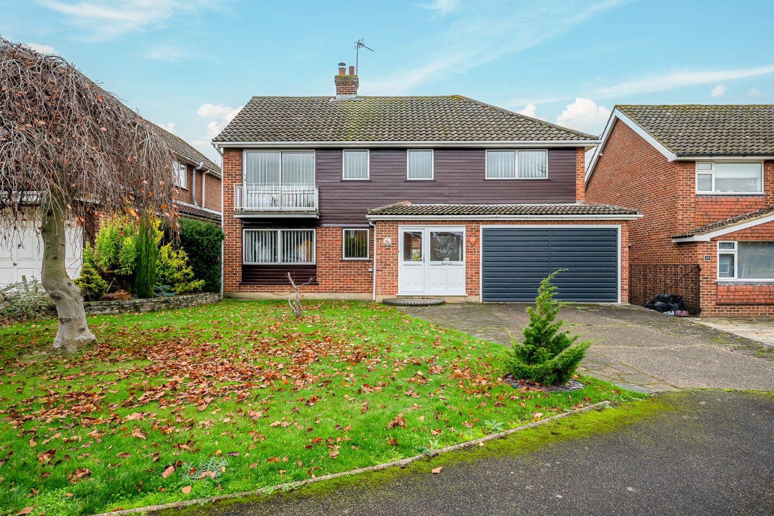 An extended four-bedroom detached house with a double garage in the charming village of Crockenhill.