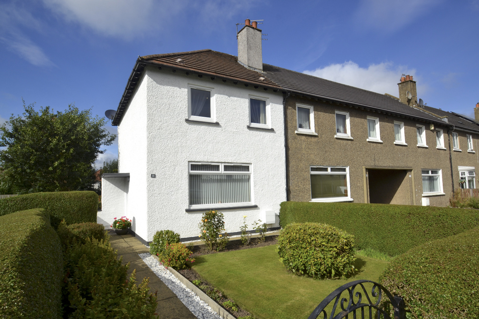 Two bedroom end terraced house with an immaculately maintained and expansive rear garden.