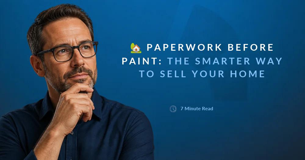 🏡 Paperwork Before Paint: The Smarter Way to Sell Your Home