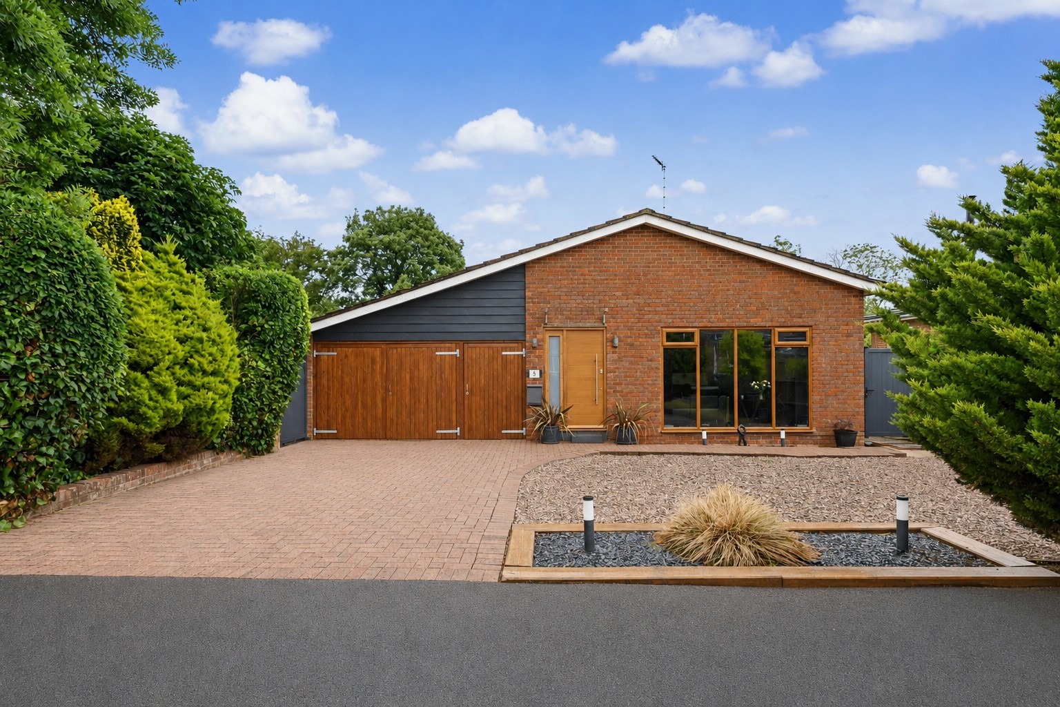 Detached bungalow backing open fields in this popular village.