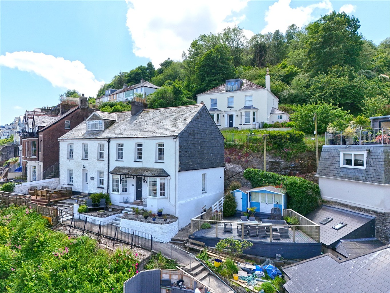Three-Bedroom Semi-Detached West Looe Home with River Views, Period Charm & Patio