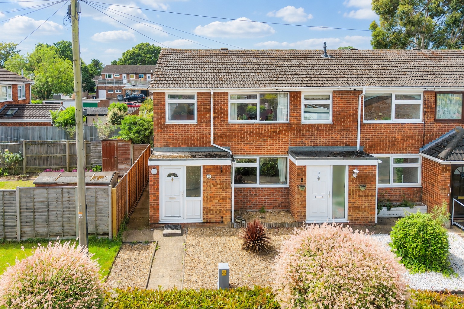 This end-of-terrace home enjoys a slightly tucked-away position