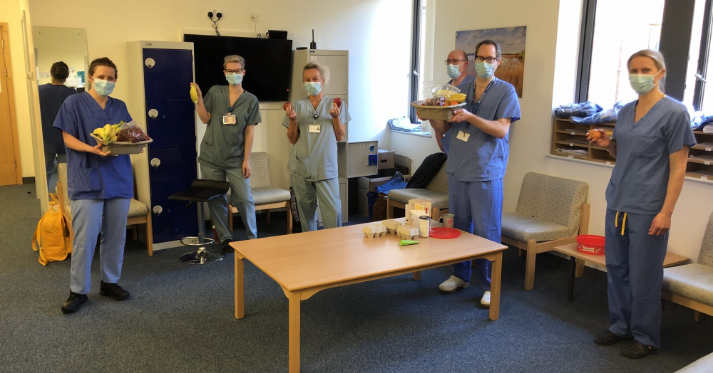 Our Fresh Fruit donations with the amazing NHS Critical Care Team at the Norfolk & Norwich Hospital Our Fresh Fruit donations with the amazing NHS Critical Care Team at the Norfolk & Norwich Hospital