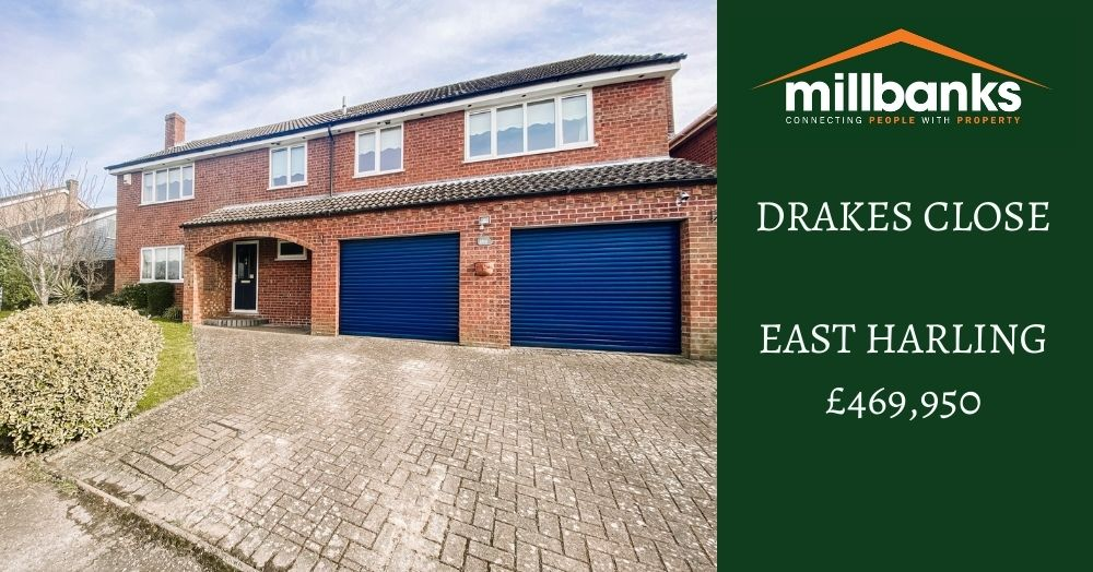 PROPERTY OF THE DAY - 5 DRAKES CLOSE, EAST HARLING. PROPERTY OF THE DAY - 5 DRAKES CLOSE, EAST HARLING.
