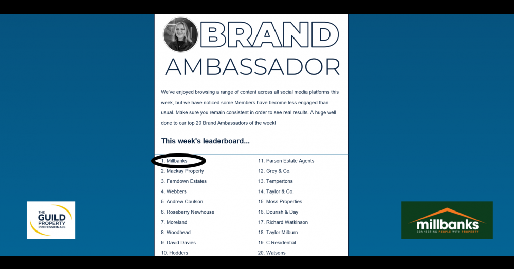 Guild Brand Ambassadors of the Week, thank you to all at Team Millbanks for making this happen Guild Brand Ambassadors of the Week, thank you to all at Team Millbanks for making this happen