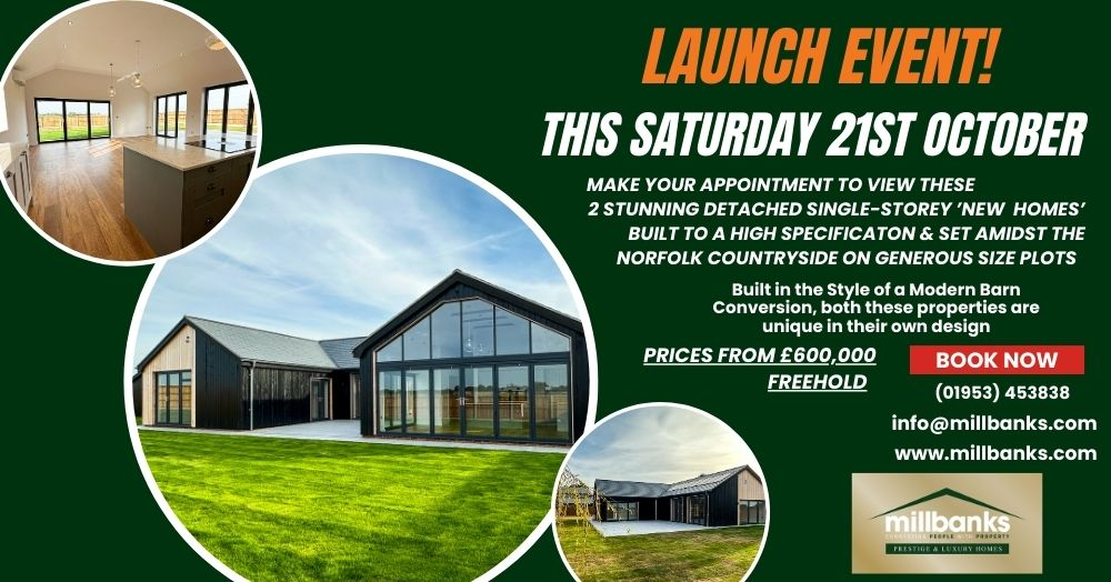 Launch Day is this Saturday 21st October for these 2 Stunning 'New Build' Homes in Great Ellingham.