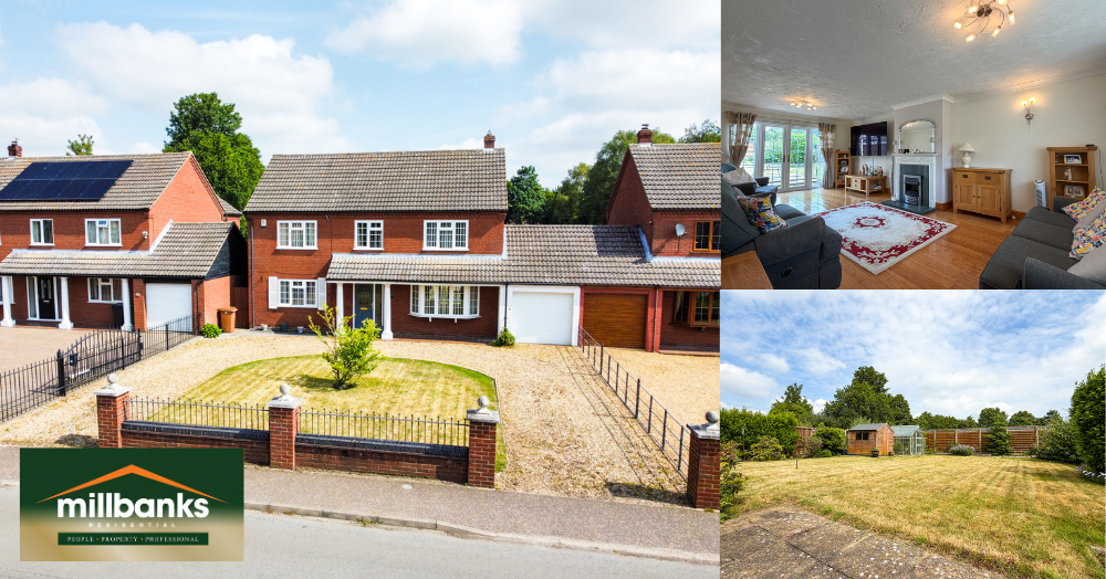Attractive 4-Bed Home in Hingham, Occupying a Convenient Ideal 'Non Estate' Position.