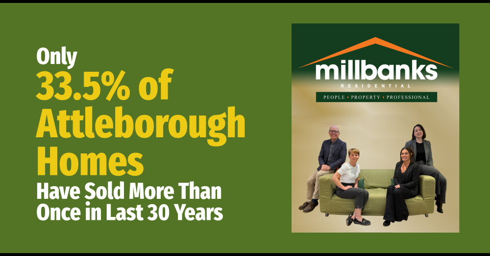 Only 33.5% of Attleborough Homes Have Sold More Than Once in Last 30 years