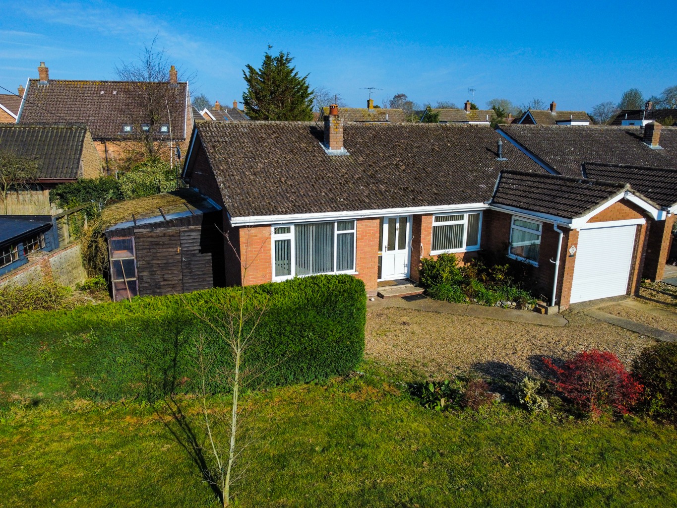 Detached 3-Bed Bungalow in a Non Estate Location in Hingham: A Modernisation Opportunity!